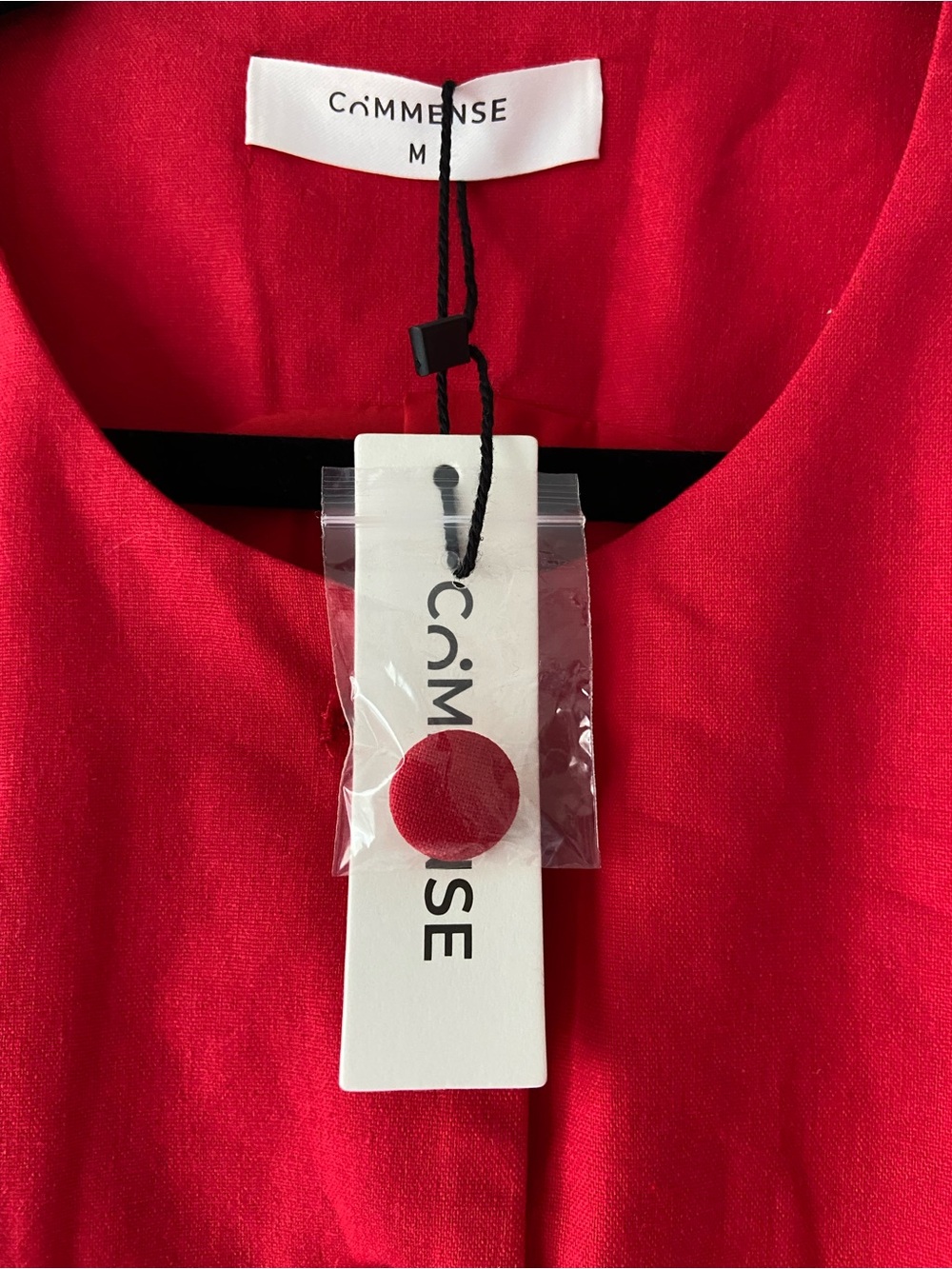 Commense Red Sleeveless Longline Vest Blazer Size M - Picture 8 of 12